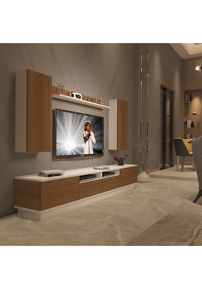 Decoraktiv Trendstyle 5220ds Mdf Tv Ünitesi Tv Sehpası Beyaz - Ceviz