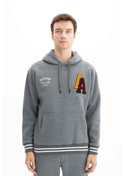 AR-MA Arma Erkek Relax Fit 3 İplik Kapşonlu Kanguru Cepli Sweatshirt 001