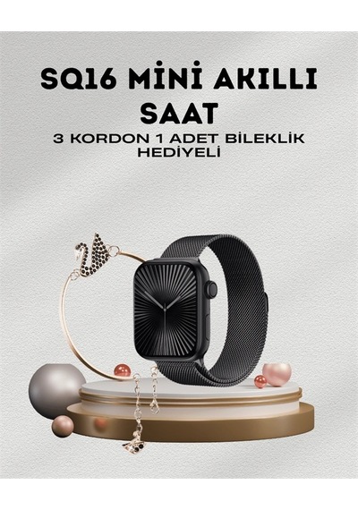 Mey İthalat Sq-16 Mini Series 10 - Dokunmatik Akıllı Saat Kalp Ritmi, Spo2, Uyku Takibi
