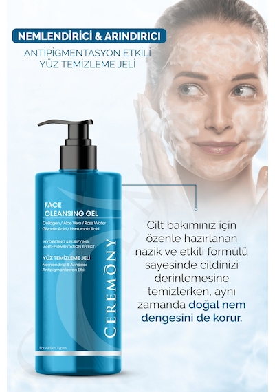 Ceremony Nemlendirici & Arındırıcı & Eşitleyici Sivilce Ve Akne Karşıtı Yüz Temizleme Jeli 400 ML