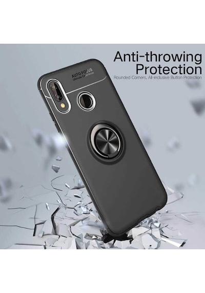 Huawei P Smart 2019 Kilif Yüzüklü Magnetli Ravel Case 389753603