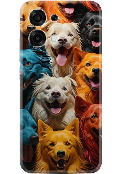Oppo A6 Pro Kılıf Boutique Baskılı Resimli Köpekçikler Pcode -026