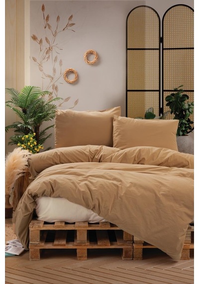 Cotton Box Neat Çift Kişilik Nevresim Takımı Bej-Krem