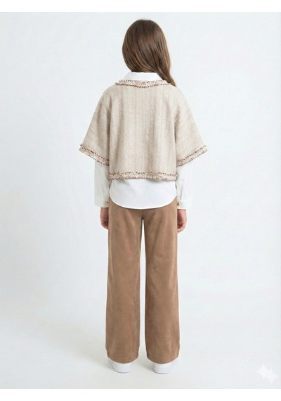 Xo Kids Bej Püsküllü Pançolu Gömlekli Ve Bol Paça Pantolonlu 3lü Kız Çocuk Takım 8-14 Yaş 4430 Ekru Xo Kids Bej Püsküllü Pançolu Gömlekli Ve Bol Paça Pantolonlu 3lü Kız Çocuk Takım 8-14 Yaş 4430 Ekru