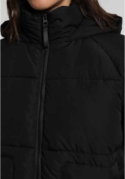 Colin's Colins Regular Fit Kapüşonlu Fermuarlı Astarlı Su Geçirmez Kadın Siyah Mont Cl1081512 Q1.v1 Blk