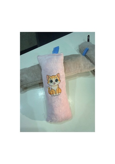 Kedi Köpek Oyuncağı Peluş Baskılı, Yumuşak Kumaşlı Hışırtılı Oyuncak Pembe - 937493409