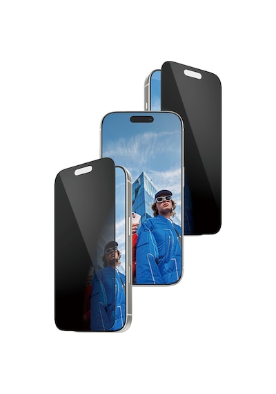 Privacy Apple Uyumlu iPhone 17 Pro Ultra-wide Fit Çerçeveli Gizli/hayalet Ekran Koruyucu - Fastfit Aparatlı
