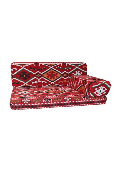 Erbasonline Mtk405-401 Şark Köşesi Kırmızı Halı Ds. Üçlü Minder Takımı 120Lik
