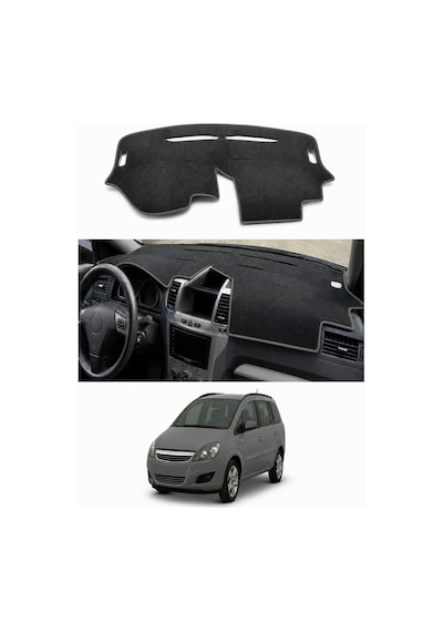 Opel - Zafira B 2005-2014 Uyumlu Torpido Koruma Kılıfı - Gri Şeritli
