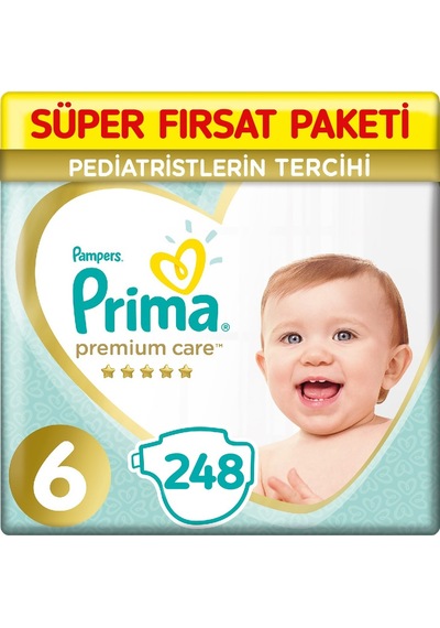 Prima Premium Care 6 Beden Bebek Bezi 62x4 248 Adet 4'lü