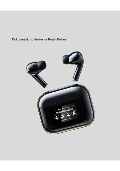 Bluetooth 5. 3 Anc Kablosuz Kulaklık Dokunmatik Kontrol, Dijital Ekran Ve Uzun Pil Ömrü Diğer