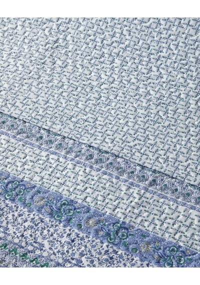 Mini Cachemire Çift Kişilik Yatak Örtüsü Takımı 200x220 Cm Lacivert