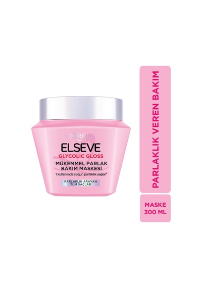 Ayrex L'oréal Paris Elseve Glycolic Gloss Mükemmel Parlaklık Veren Saç Bakım Maskesi 300ml