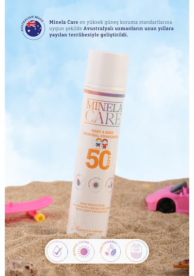 Minela Care Organik Mineral Filtreli Bebek Ve Çocuk Güneş Kremi SPF50 110 G