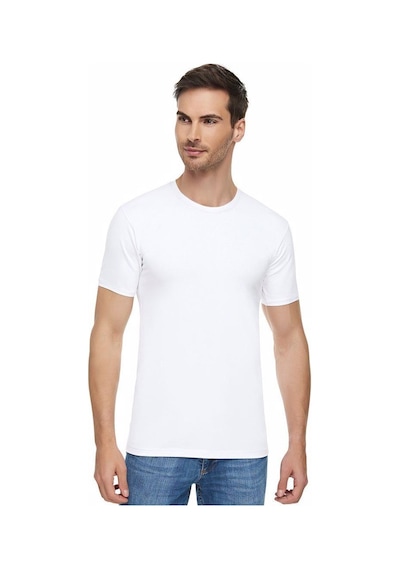 6'Lı TUTKU ELİT 1003 Sıfır Yaka Erkek Fanila Beyaz