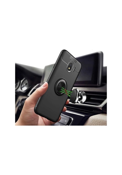 Samsung Uyumlu Galaxy J4 Kılıf Yüzüklü Magnetli Ravel Case