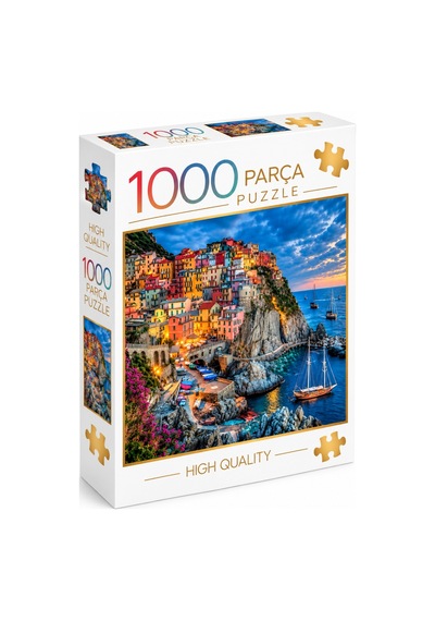 1000 Parça Manarola' Da Akşam Puzzle 48 X 68 Cm Yüksek Baskı Kaliteli Eğlenceli Ve Eğitici Puzzle