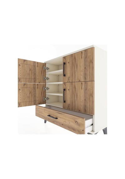 Arges Şifonyer 4 Raflı Tek Çekmeceli 4 Kapaklı 88x30x96 Aytaş... Aytaşı