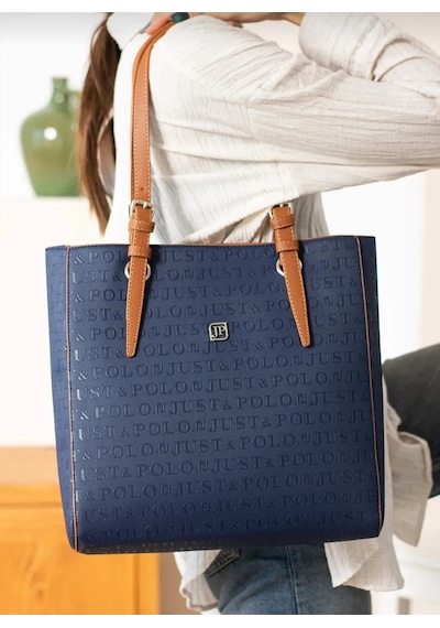 Just Polo Kadın Yeni Sezon Büyük Boy 3 Bölmeli El Çantası 234067mh Camel Lacivert 27093600