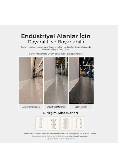 Esquero Kablo Kanallı PVC Süpürgelik 250  cm, Açılabilir Kapaklı, Çınar California, ESQ603