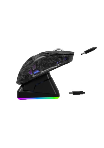 Jedel Gwh-111 Siyah Rgb Şarj İstasyonlu 12.000 Dpı Gaming Oyuncu Mouse Bluetooth + 2.4g + Kablolu Gaming Mouse