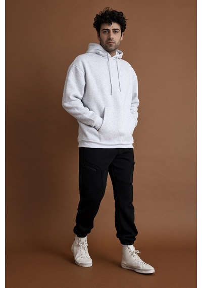 Scorp Origin Erkek Hoodie Sweatshirt Gri Gri