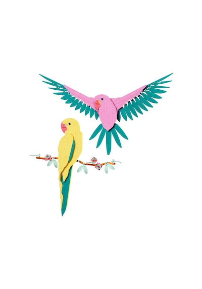 LEGO® Art Fauna Koleksiyonu – Macaw Papağanları 31211 Yetişkinler için Dekoratif ve Sergilenebilir Model Yapım Seti - 644 Parça