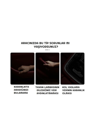 Dokunmatik Sensörlü Mini 6 Led Torpido Lambası Taşınabilir USB Şarjlı Mıknatıslı