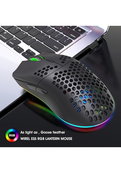 Hxsj T66 2.4G Kablosuz RGB Oyuncu Mouse