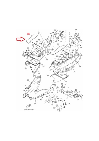 Yamaha Nmax 125 / 155 Or.  Sağ Ön Paspas 2Dp-F7494-00