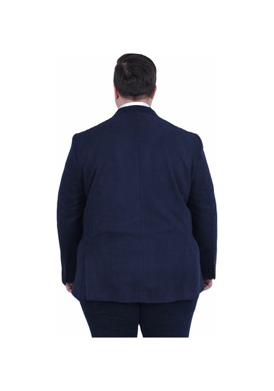Mocgrande Erkek Büyük Beden 4 Drop Blazer Şönili Ceket 500602 Lacıvert Lacivert