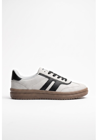 V.S.H Velvet Rota Kadın Gri-siyah Sneaker Spor Ayakkabı - Kadın Günlük Ayakkabı-2522