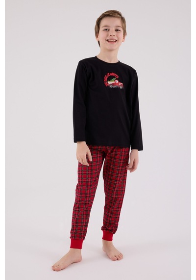 Arnetta Erkek Çocuk Siyah Pijama Takımı 5274-48535 Siyah
