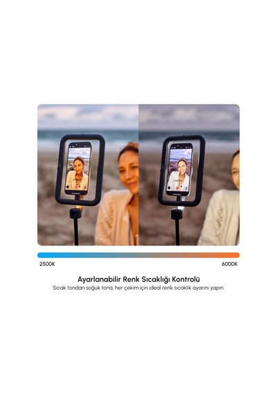 Shiftcam Snapstudio Light Manyetik Led Ring Işık, Ayarlanabilir Parlaklık Ve Renk Sıcaklığı, Usb-c Ş Beyaz