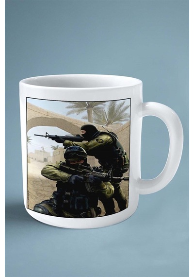 Counter Strike Cs 2 Csgo Oyun Baskılı Kupa Bardak Çift Taraflı Kişiye Özel Model 37 Çok Renkli