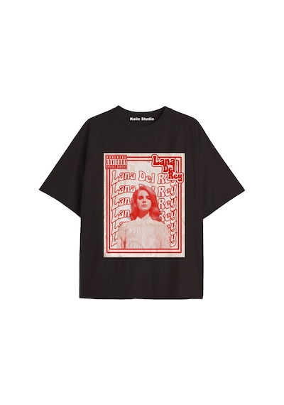 Kalic Studio Lana Del Rey Oversize T-shirt Kod31 Siyah-31