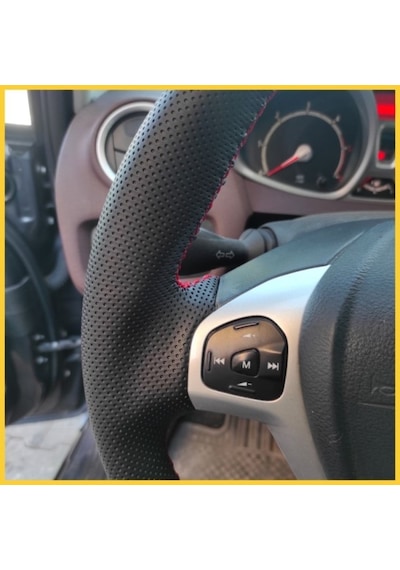 Ford Fiesta 2009-2015 Araca Özel Direksiyon Kılıfı Karbon Noktal