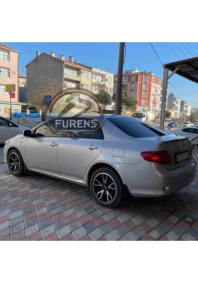Toyota Corolla 2007 - 2011 Bagaj Üstü Slim Yarasa Spoiler Parlak Siyah