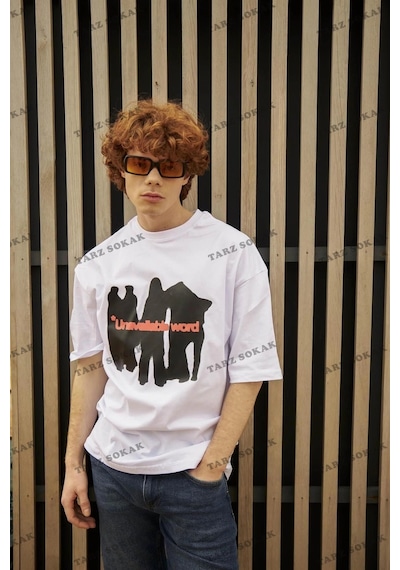 Startmore Unisex Unavailable World Tshirt Beyaz