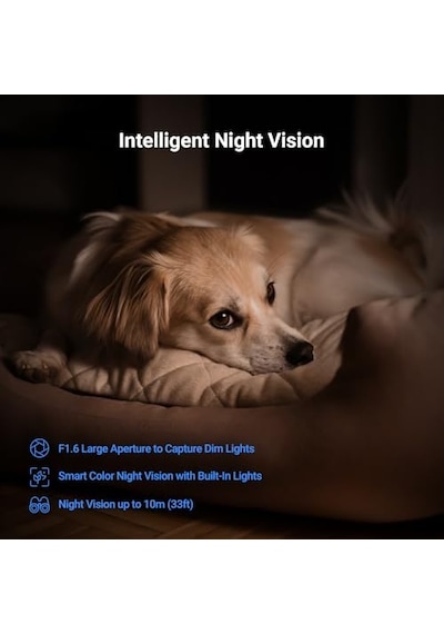 4k 8mp Wifi Kablolu İç Mekan Kamerası, 360 , Çhassasiyet Düğmesi, Renkli Gece Görüşü, İki Yönlü Ses, İnsa