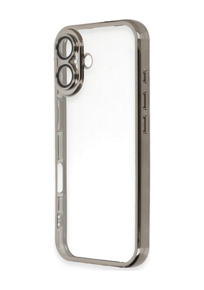 Apple iPhone Uyumlu 16 Plus Kılıf Razer Lensli Silikon - Titanyum Gri Bz8683140773816