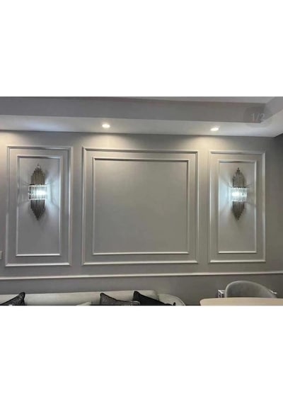 10 Adet 2,5cmx240cm Boyanabilir Dekoratif Polimer Duvar Çıtası Süsleri Koridor Salon Çıta Tasarım Ekru