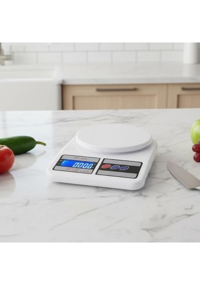 Dijital Mutfak Terazisi 1g Hassas Ölçüm 5000g Kapasite Lcd Ekran Gram Ml Oz Birim Seçimi Tare Fonksiyonlu Açık Bej