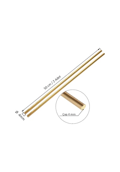 4 Mm Pirinç Çubuk Içi Dolu Yuvarlak Mil Saf 437195488