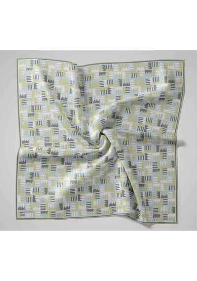 Silk Home Yaz Esintisi Eşarp 150001-09 Yeşil, Bebe Mavi, Füme, Gümüş