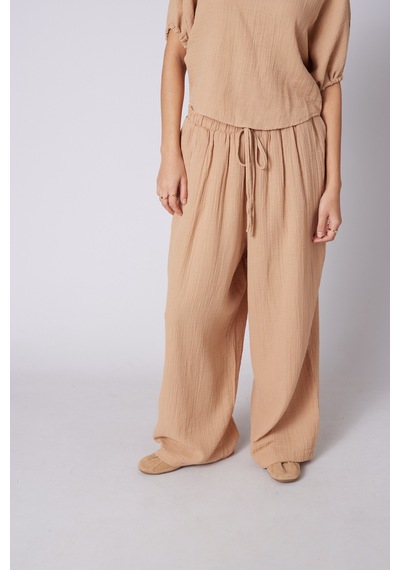 Bağcıklı Straıght Fıt Pantolon Camel