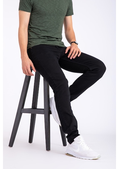Erkek Denim Siyah Slim Fit  Likralı Dar Kot Jean Pantolon 2130-Siyah