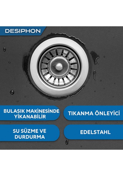 2 Adet Çöpmak 8 Cm Paslanmaz Çelik Lavabo Evye Gider Süzgeci Sifon Süzgeci Tıkanıklık Önleyici Diğer