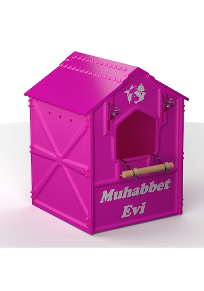 Plastik Kuş Yuvalığı Demonte 15x15x20 Pembe