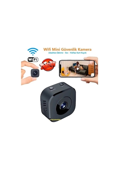 Kablosuz Mini Wifi Kamera - Cepten Uzaktan Canlı Izleme, Sesli Dinleme & Hafıza Kartlı Güvenlik Kamerası